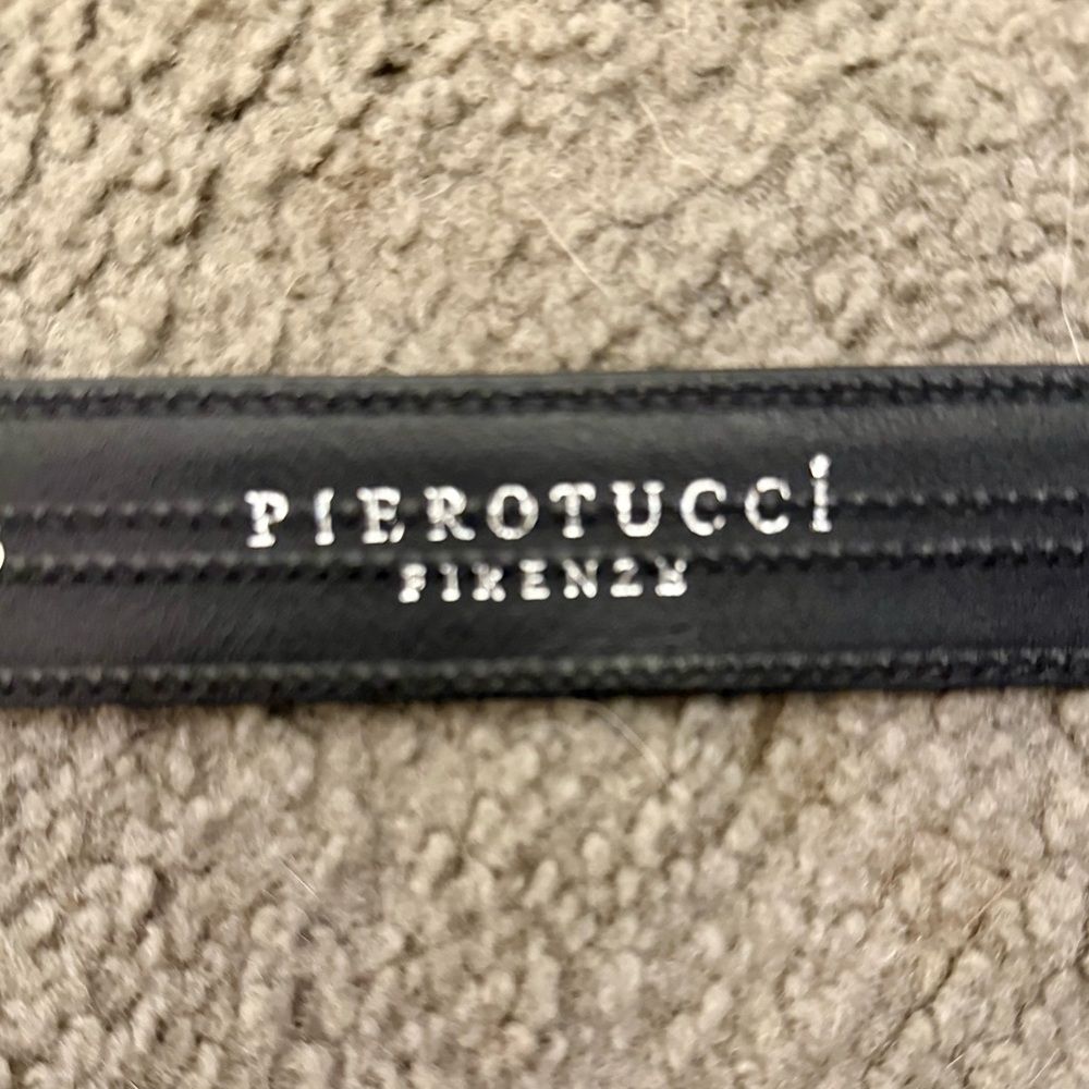 Pierotucci Black Leather Original Genuine Leather | Made in Italy | Size 110/125